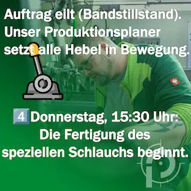 Slide-4---eingeplant Schlauchlieferanten in Rekordzeit