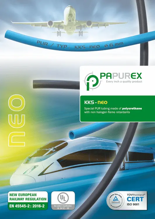 Flyer Cover of the KKS-neo for rail industry
